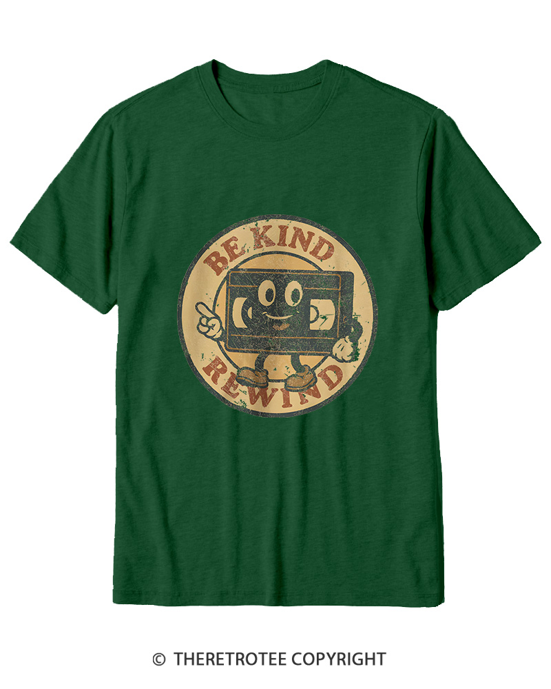 TheRetroTee Be Kind Rewind Graphic 1980s Cotton T-Shirt