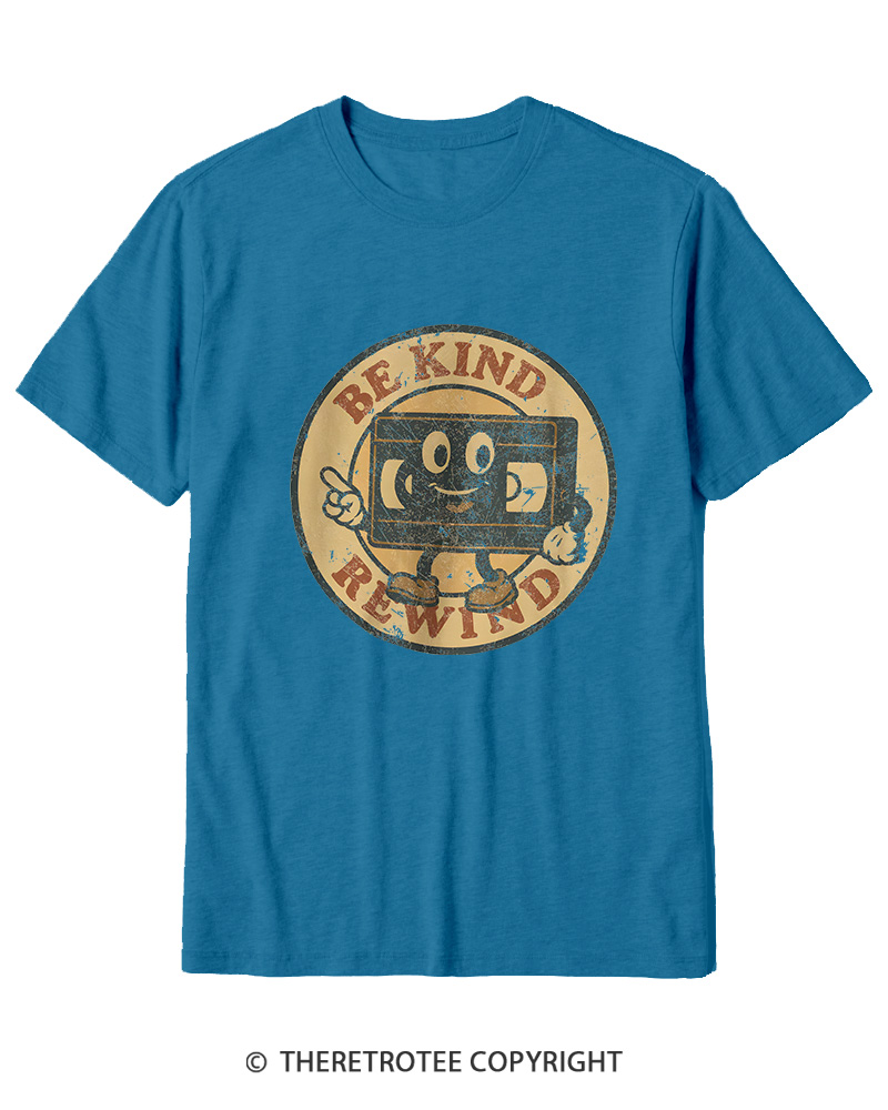 TheRetroTee Be Kind Rewind Graphic 1980s Cotton T-Shirt