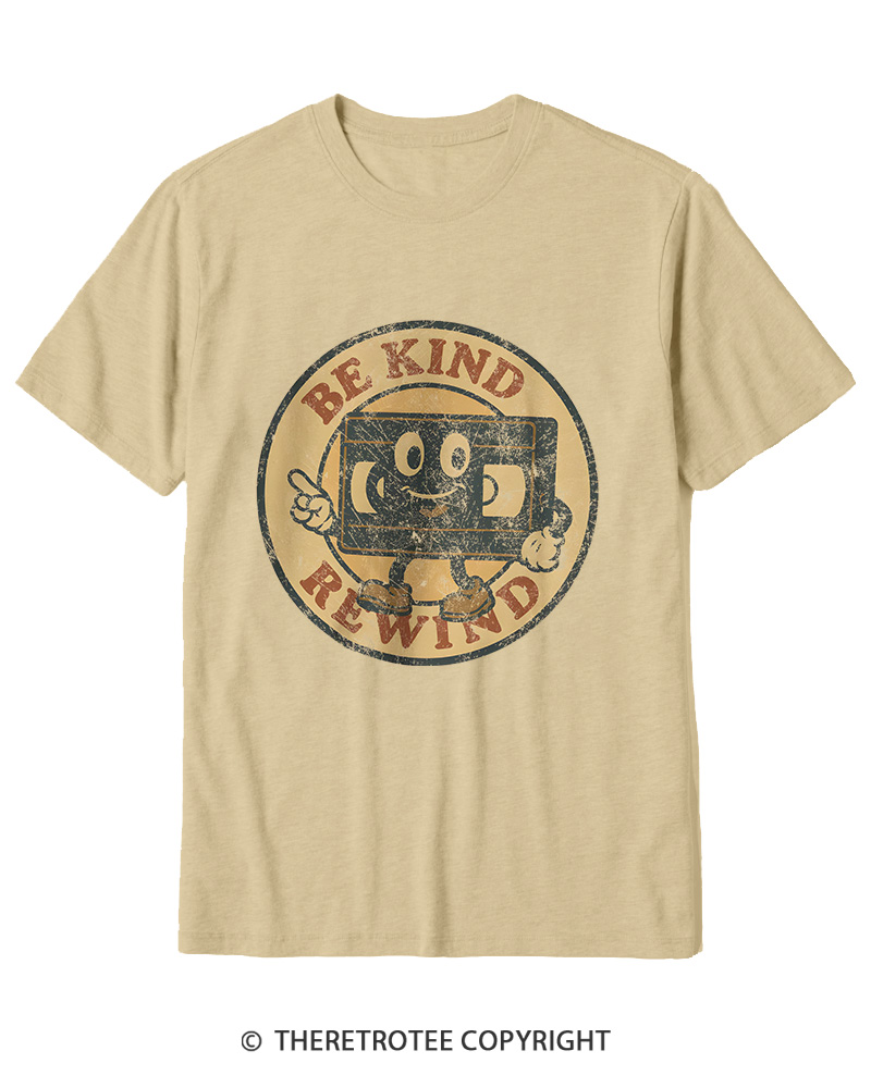 TheRetroTee Be Kind Rewind Graphic 1980s Cotton T-Shirt