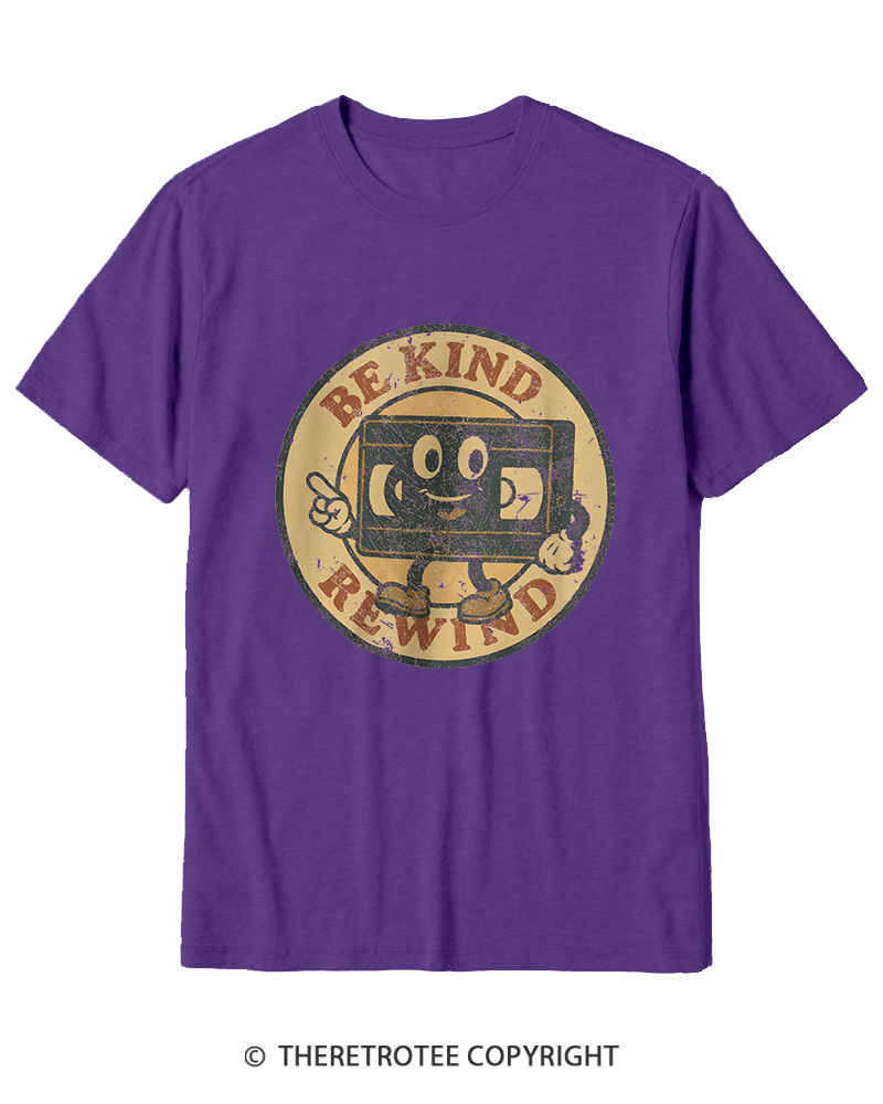 TheRetroTee Be Kind Rewind Graphic 1980s Cotton T-Shirt