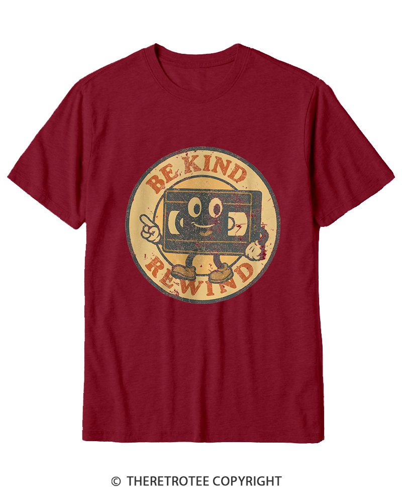 TheRetroTee Be Kind Rewind Graphic 1980s Cotton T-Shirt