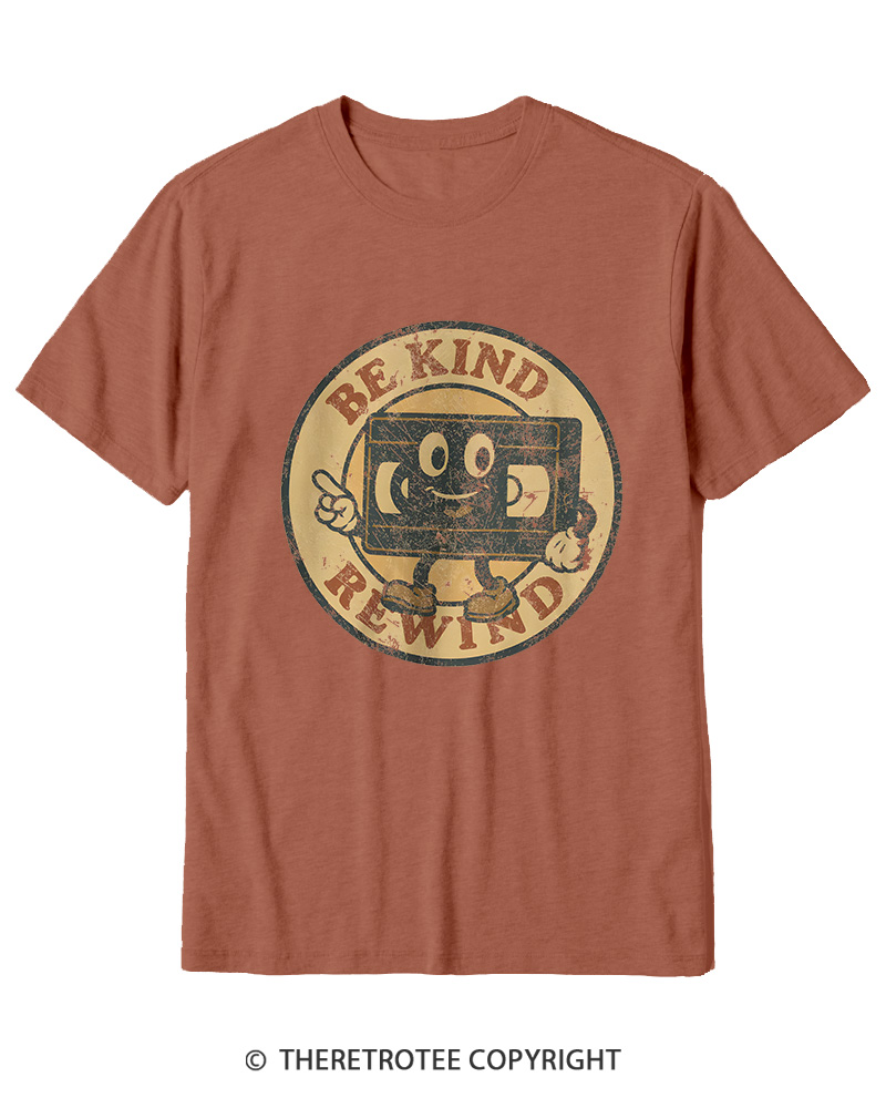 TheRetroTee Be Kind Rewind Graphic 1980s Cotton T-Shirt