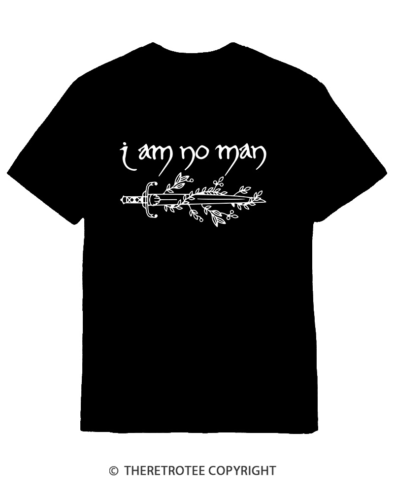 TheRetroTee I Am No Man Cotton T-Shirt