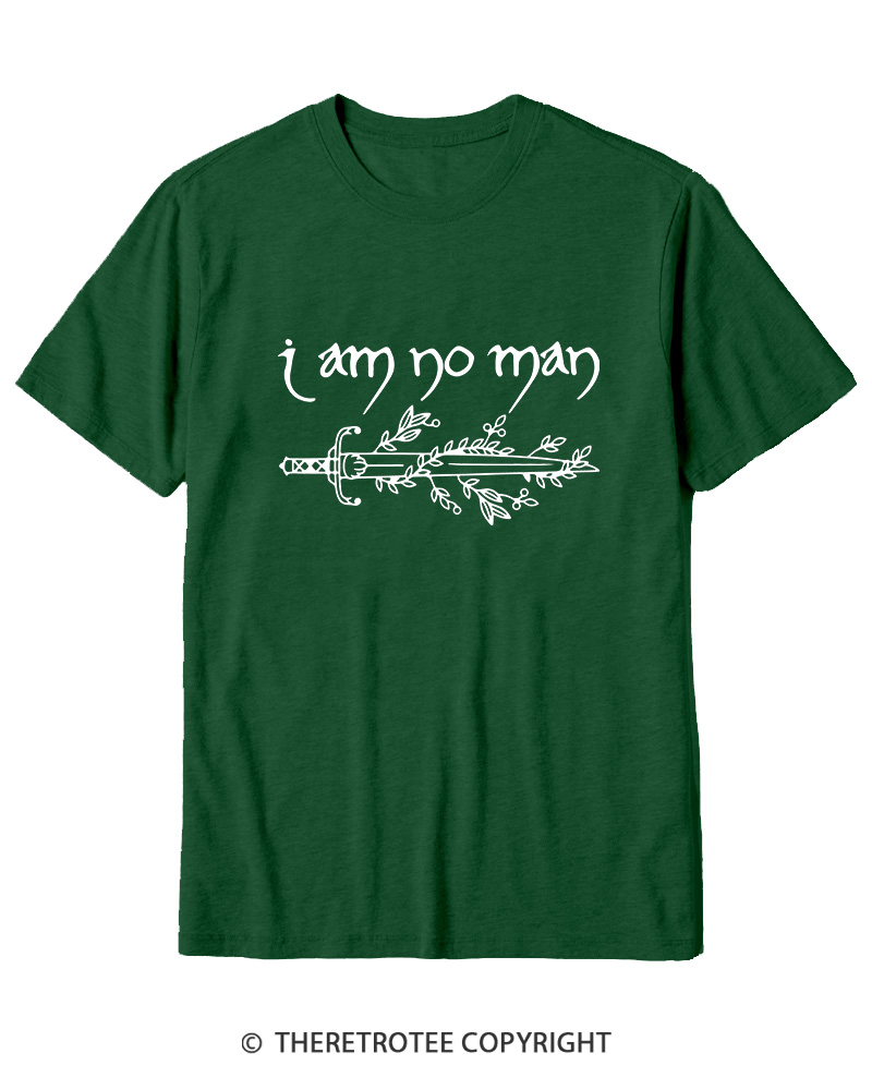 TheRetroTee I Am No Man Cotton T-Shirt