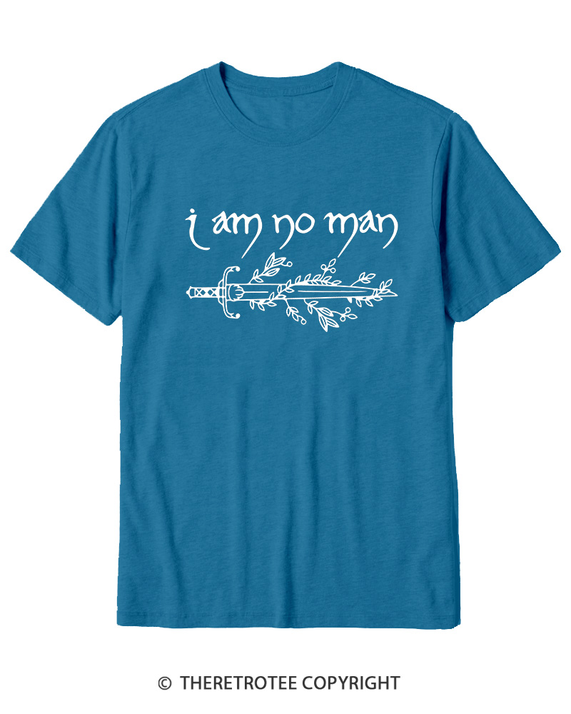 TheRetroTee I Am No Man Cotton T-Shirt