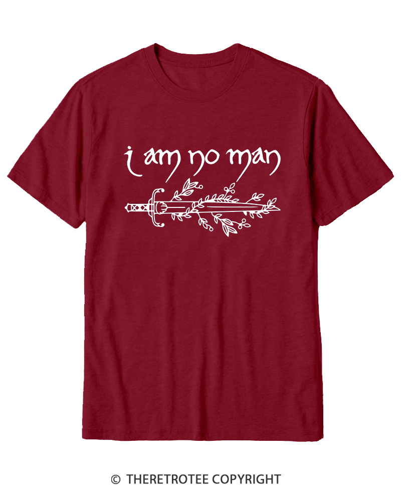 TheRetroTee I Am No Man Cotton T-Shirt