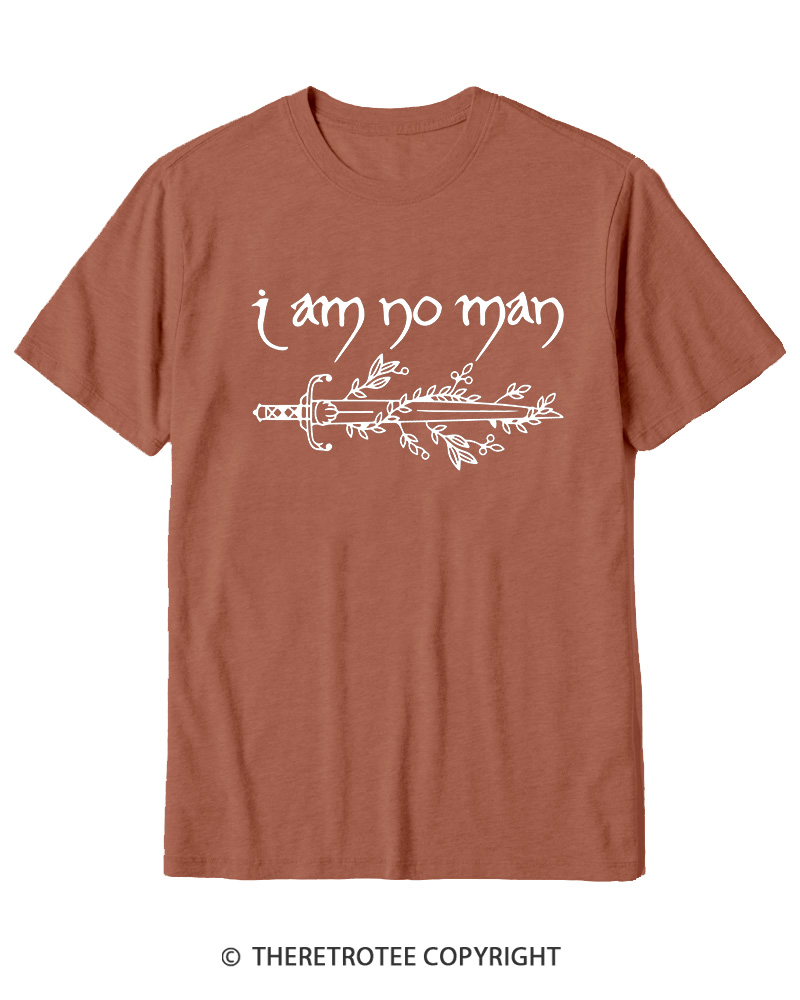 TheRetroTee I Am No Man Cotton T-Shirt