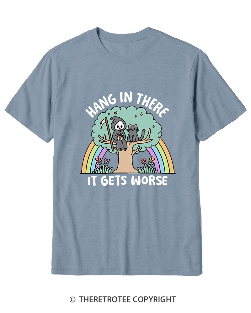 TheRetroTee Hang In There 1990s Cotton T-Shirt