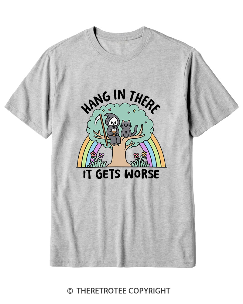 TheRetroTee Hang In There 1990s Cotton T-Shirt