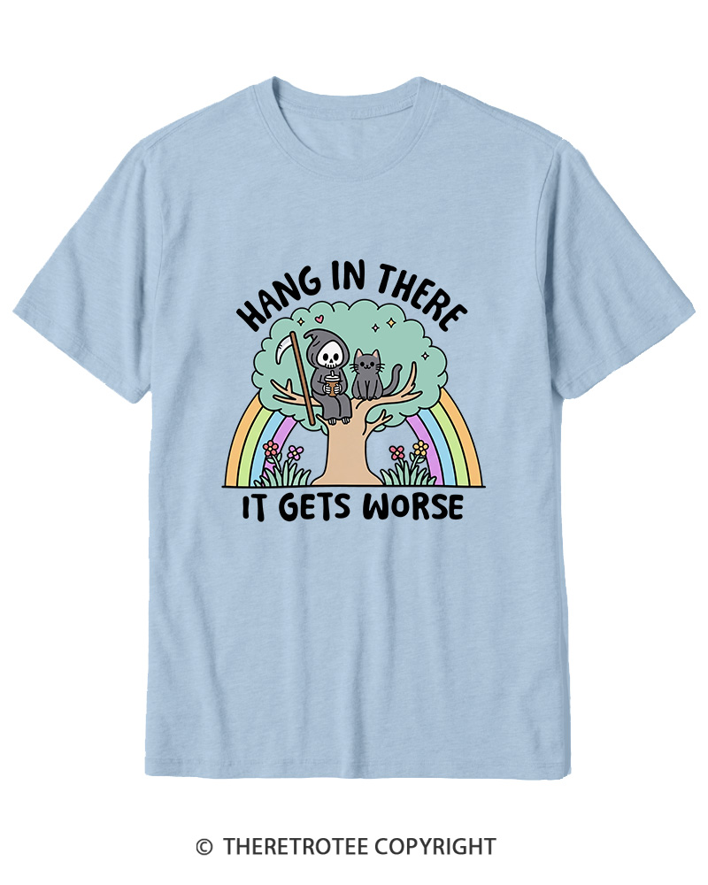 TheRetroTee Hang In There 1990s Cotton T-Shirt
