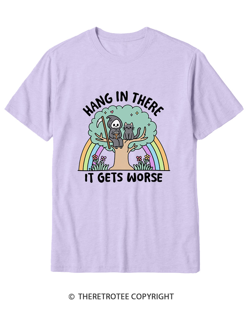 TheRetroTee Hang In There 1990s Cotton T-Shirt