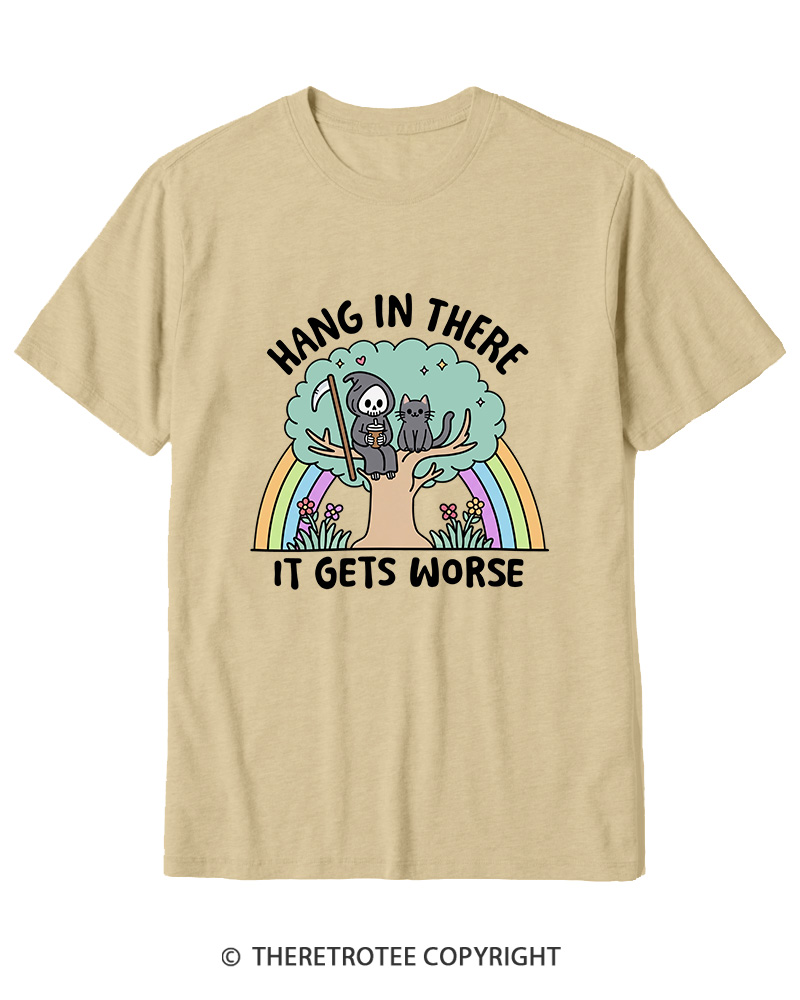 TheRetroTee Hang In There 1990s Cotton T-Shirt
