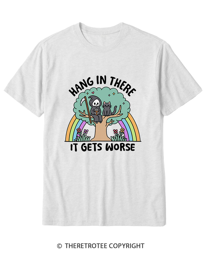 TheRetroTee Hang In There 1990s Cotton T-Shirt