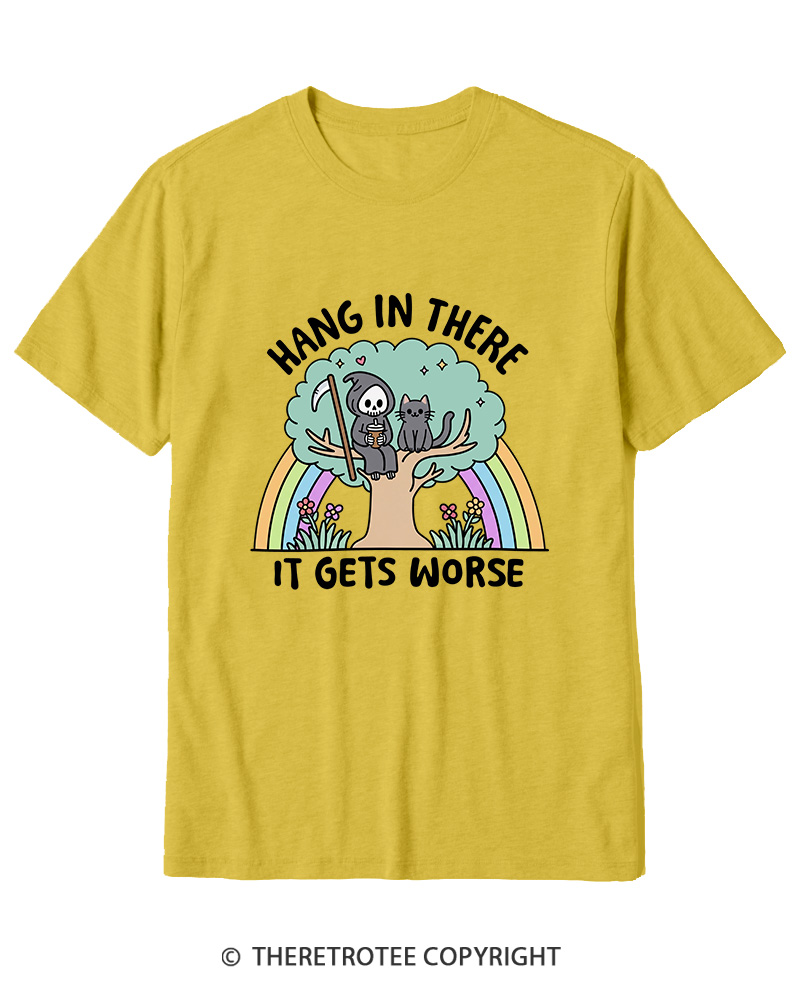 TheRetroTee Hang In There 1990s Cotton T-Shirt