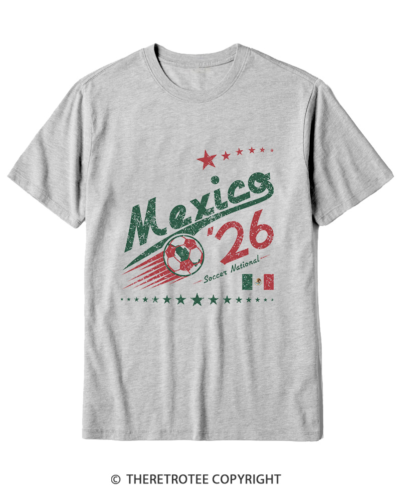 TheRetroTee Retro Mexico Soccer World 1990s Cotton T-Shirt