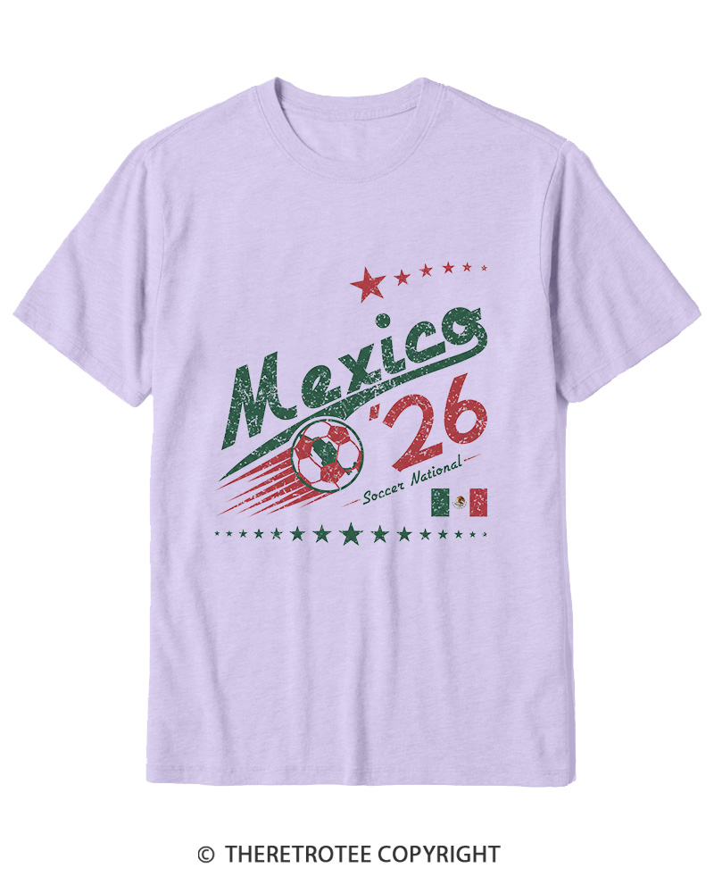 TheRetroTee Retro Mexico Soccer World 1990s Cotton T-Shirt