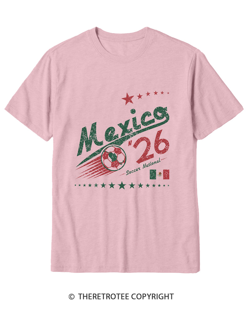TheRetroTee Retro Mexico Soccer World 1990s Cotton T-Shirt