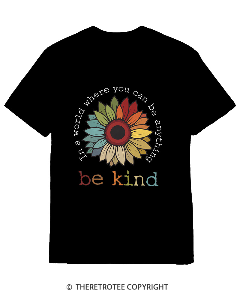 TheRetroTee In A World Where You Can Be Anything 1970s Cotton T-Shirt