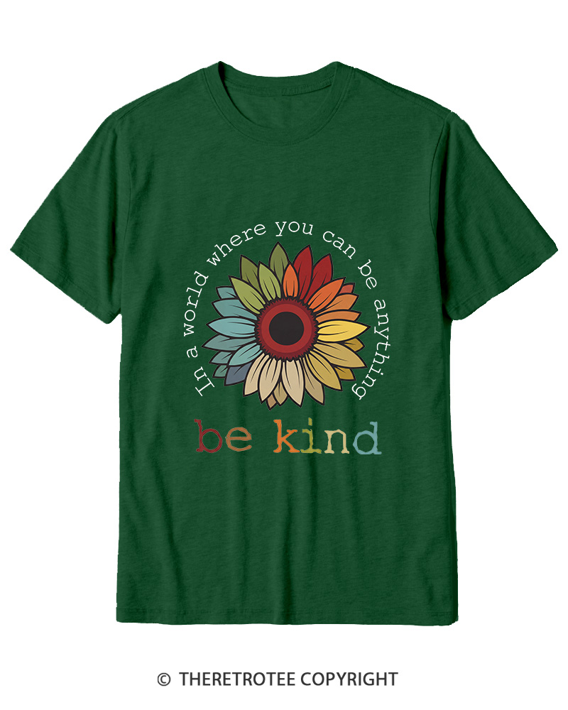 TheRetroTee In A World Where You Can Be Anything 1970s Cotton T-Shirt