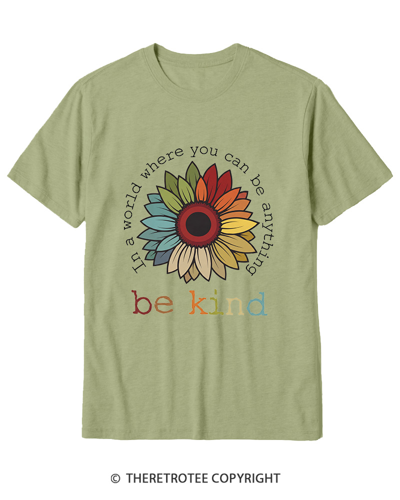 TheRetroTee In A World Where You Can Be Anything 1970s Cotton T-Shirt