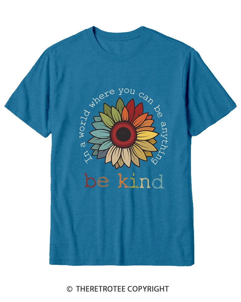 TheRetroTee In A World Where You Can Be Anything 1970s Cotton T-Shirt