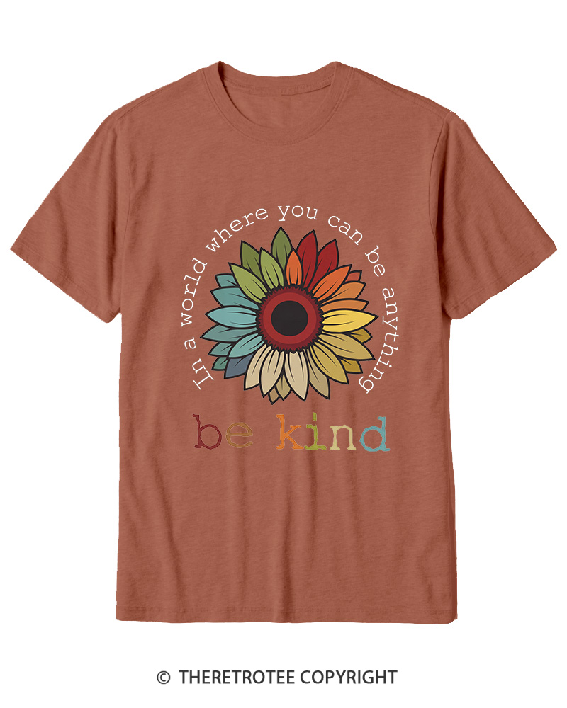 TheRetroTee In A World Where You Can Be Anything 1970s Cotton T-Shirt
