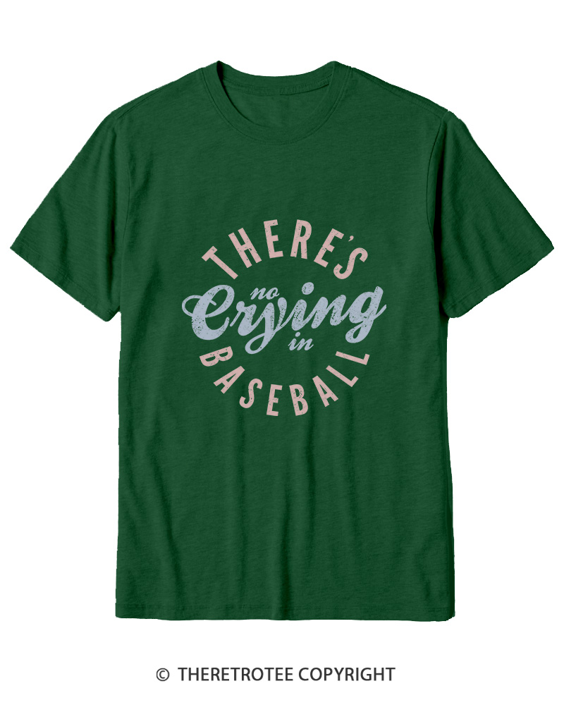 TheRetroTee There’s No Crying In Baseball 1980s Cotton T-Shirt