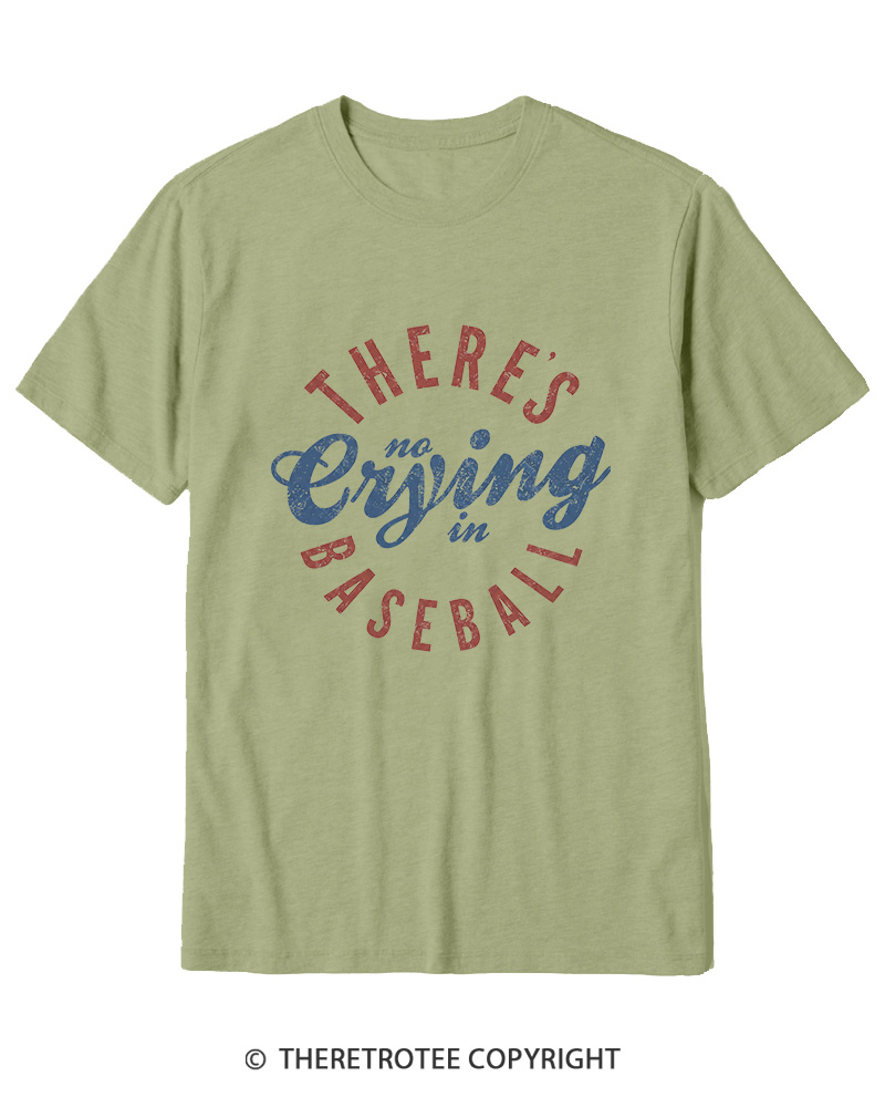 TheRetroTee There’s No Crying In Baseball 1980s Cotton T-Shirt