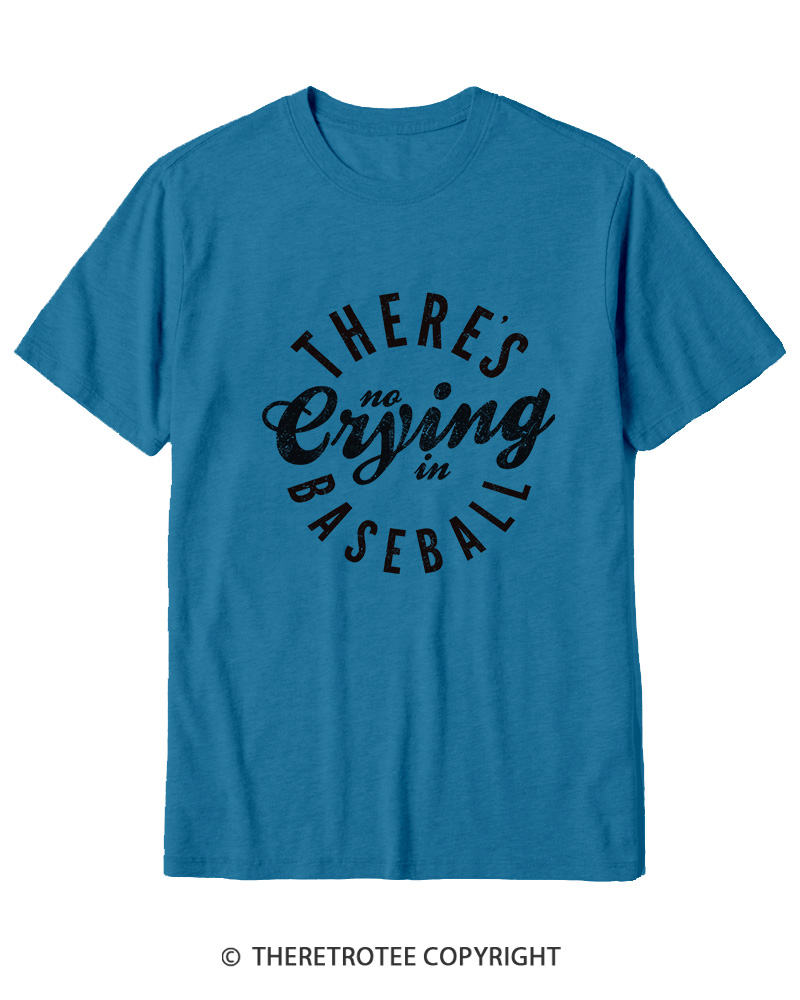 TheRetroTee There’s No Crying In Baseball 1980s Cotton T-Shirt