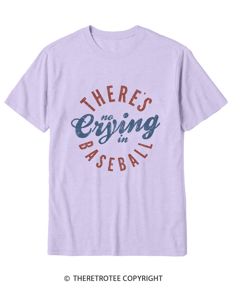 TheRetroTee There’s No Crying In Baseball 1980s Cotton T-Shirt