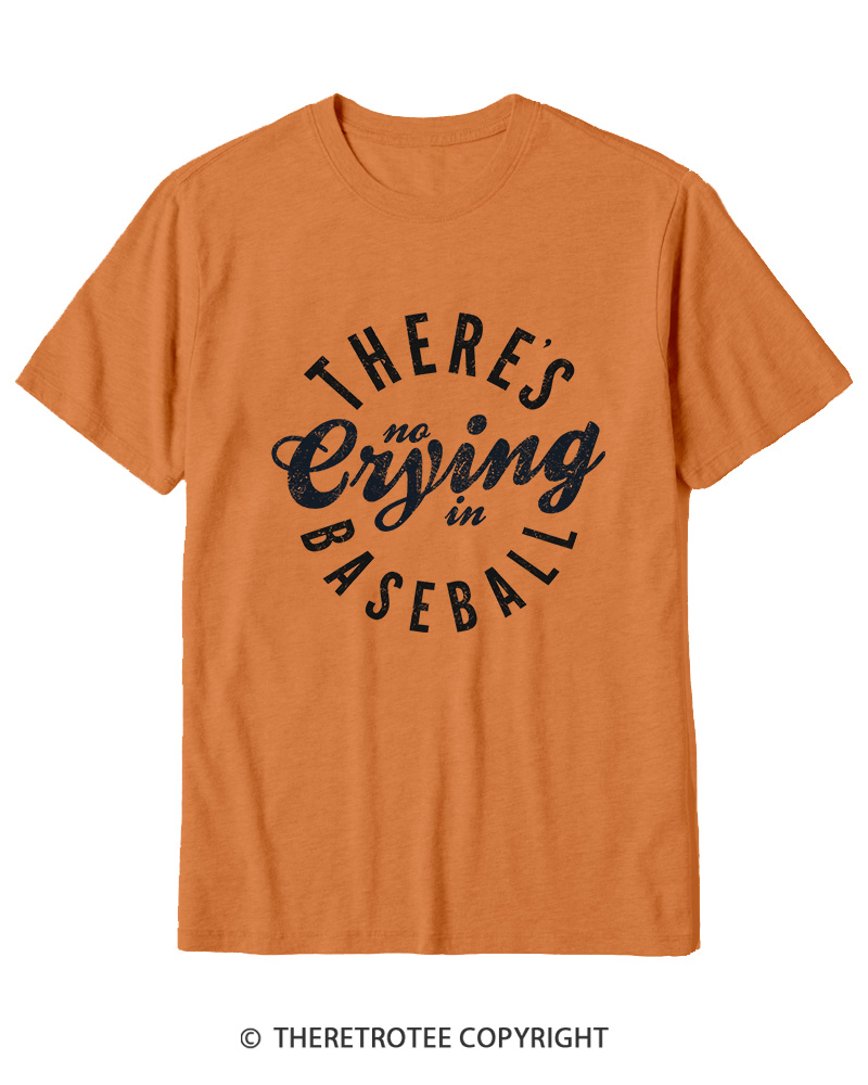 TheRetroTee There’s No Crying In Baseball 1980s Cotton T-Shirt