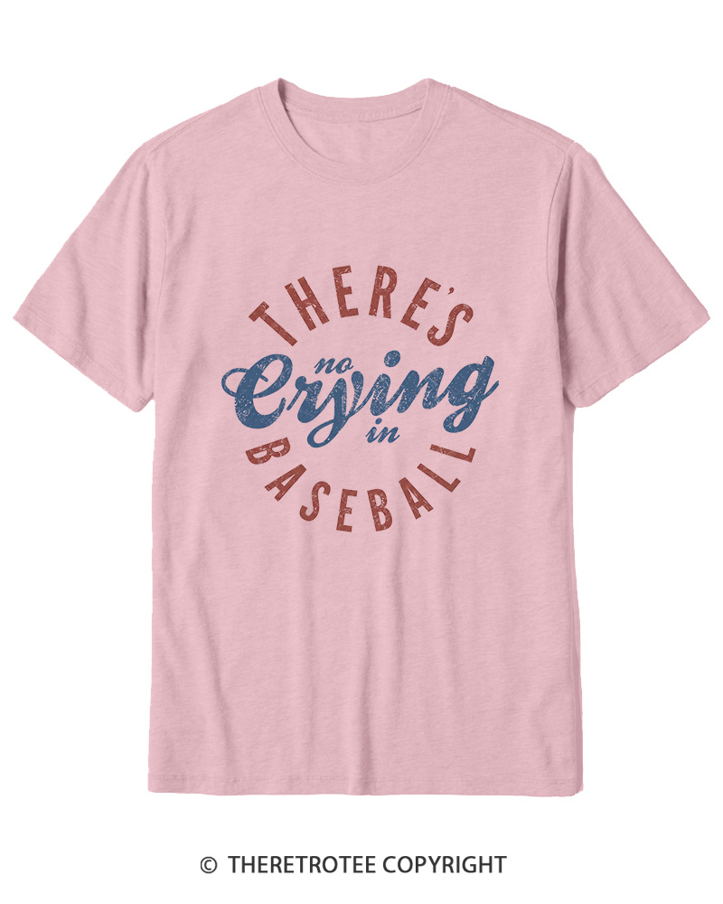 TheRetroTee There’s No Crying In Baseball 1980s Cotton T-Shirt