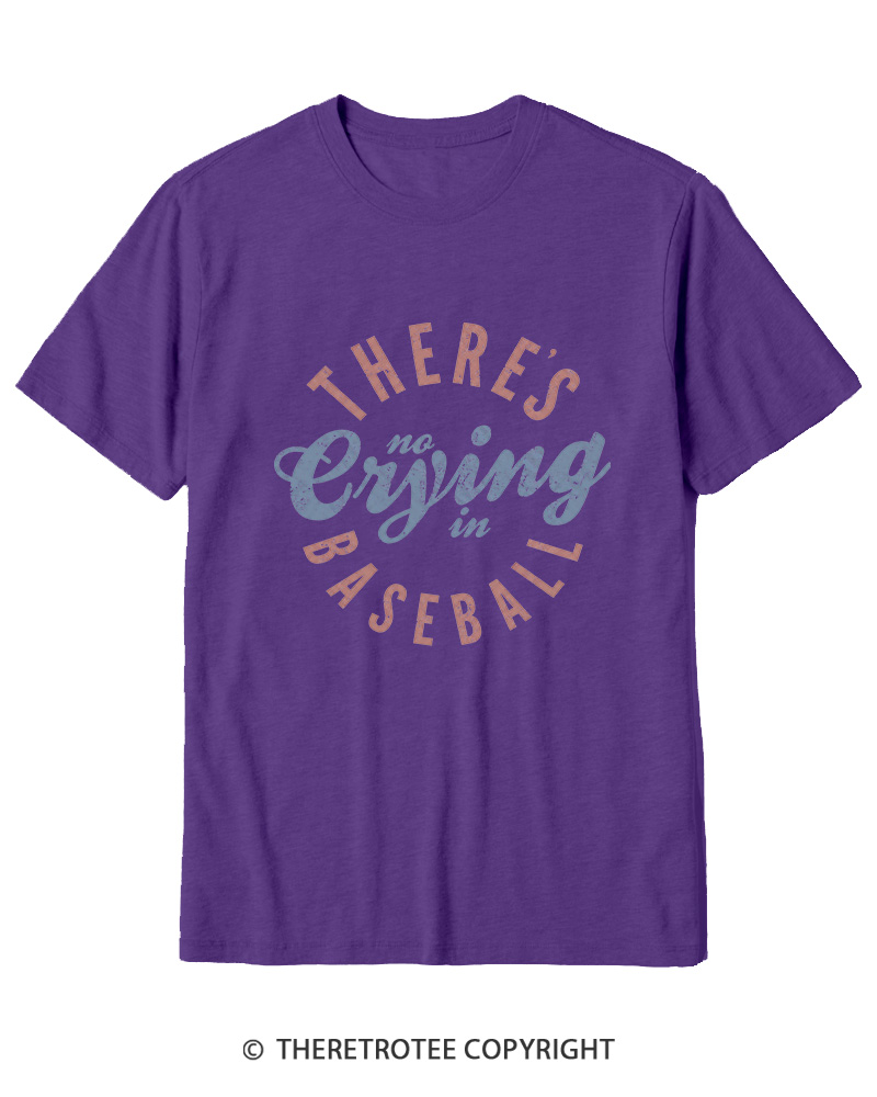 TheRetroTee There’s No Crying In Baseball 1980s Cotton T-Shirt