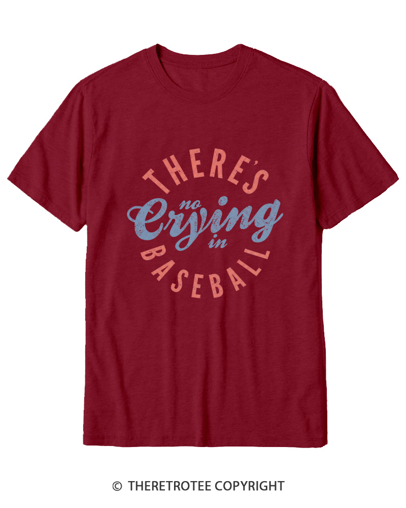 TheRetroTee There’s No Crying In Baseball 1980s Cotton T-Shirt