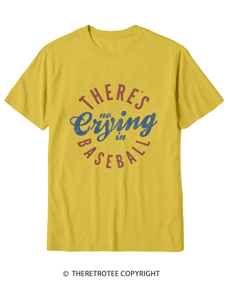 TheRetroTee There’s No Crying In Baseball 1980s Cotton T-Shirt