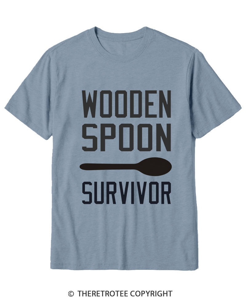 TheRetroTee Wooden Spoon Survivor Cotton T-Shirt