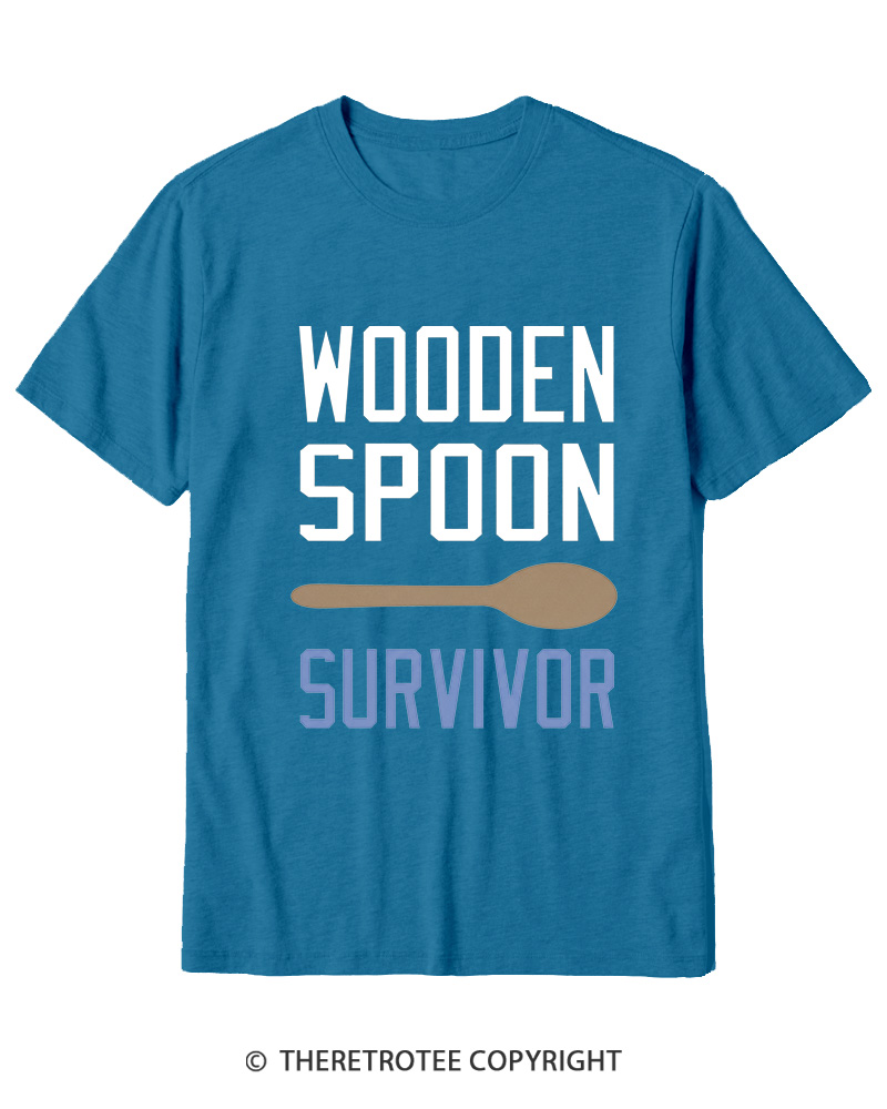 TheRetroTee Wooden Spoon Survivor Cotton T-Shirt