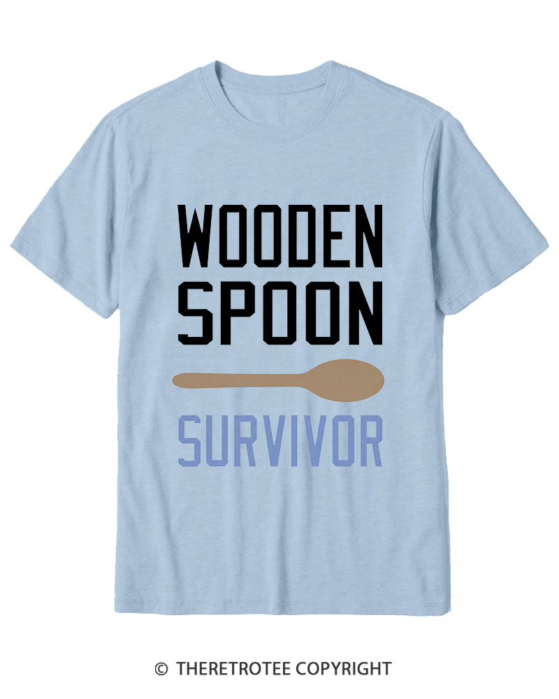TheRetroTee Wooden Spoon Survivor Cotton T-Shirt