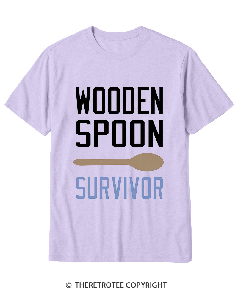 TheRetroTee Wooden Spoon Survivor Cotton T-Shirt