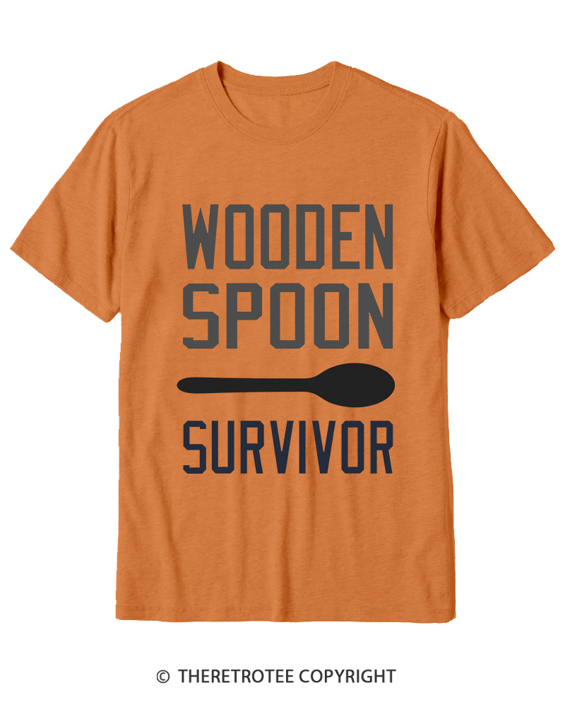 TheRetroTee Wooden Spoon Survivor Cotton T-Shirt