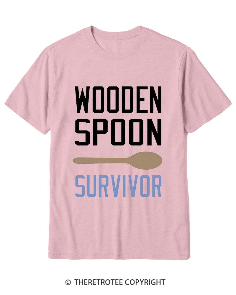 TheRetroTee Wooden Spoon Survivor Cotton T-Shirt