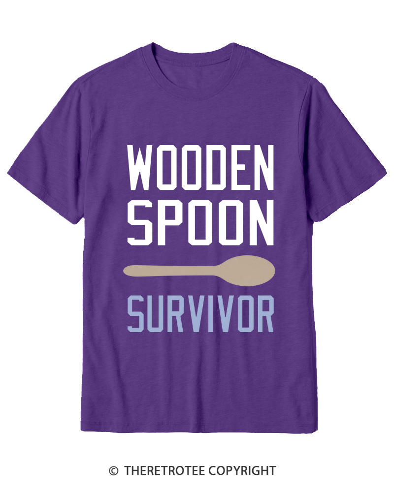 TheRetroTee Wooden Spoon Survivor Cotton T-Shirt