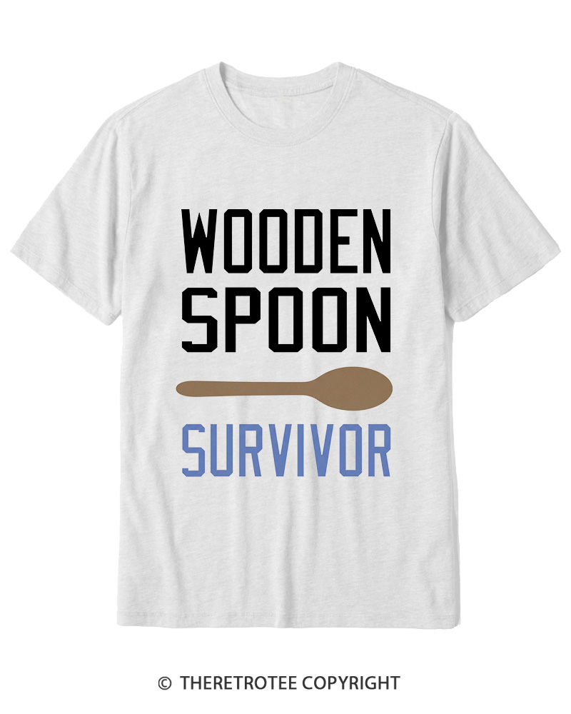 TheRetroTee Wooden Spoon Survivor Cotton T-Shirt
