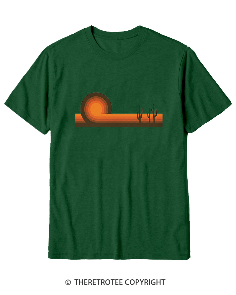 TheRetroTee Desert Horizons 1970s Cotton T-Shirt