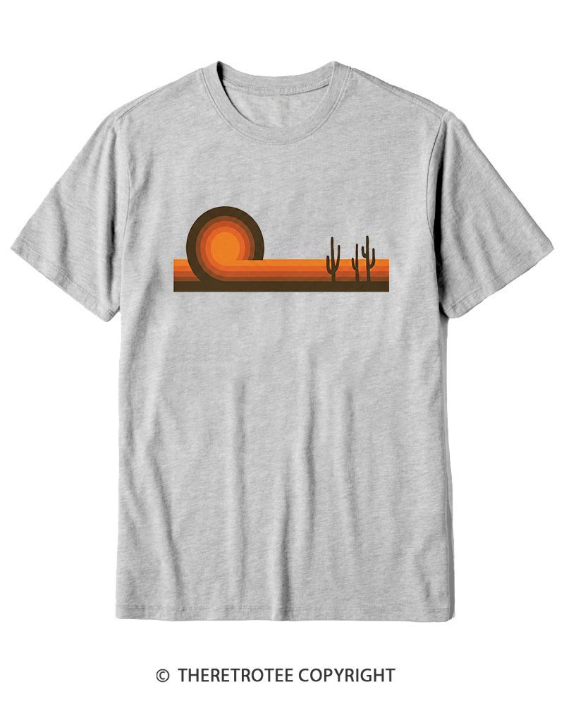 TheRetroTee Desert Horizons 1970s Cotton T-Shirt