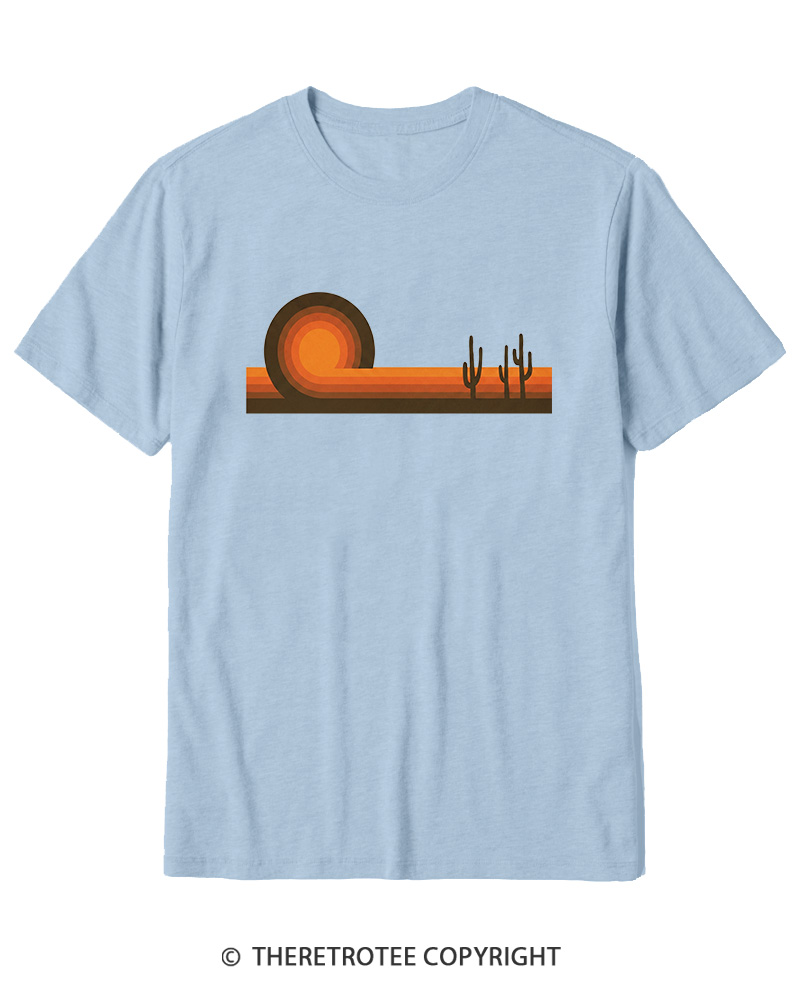 TheRetroTee Desert Horizons 1970s Cotton T-Shirt