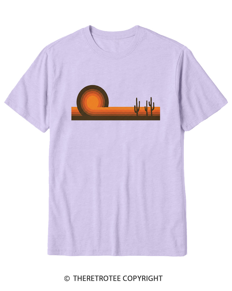 TheRetroTee Desert Horizons 1970s Cotton T-Shirt