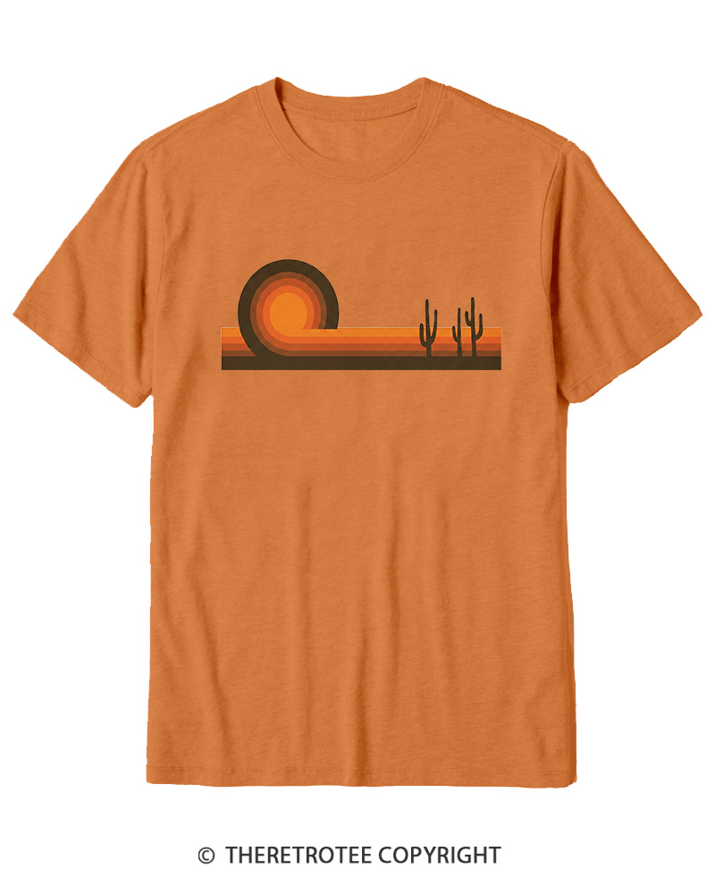 TheRetroTee Desert Horizons 1970s Cotton T-Shirt