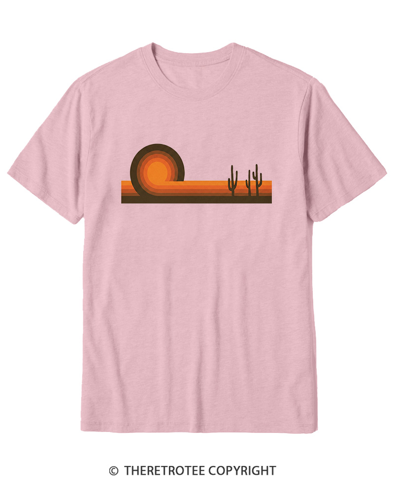 TheRetroTee Desert Horizons 1970s Cotton T-Shirt