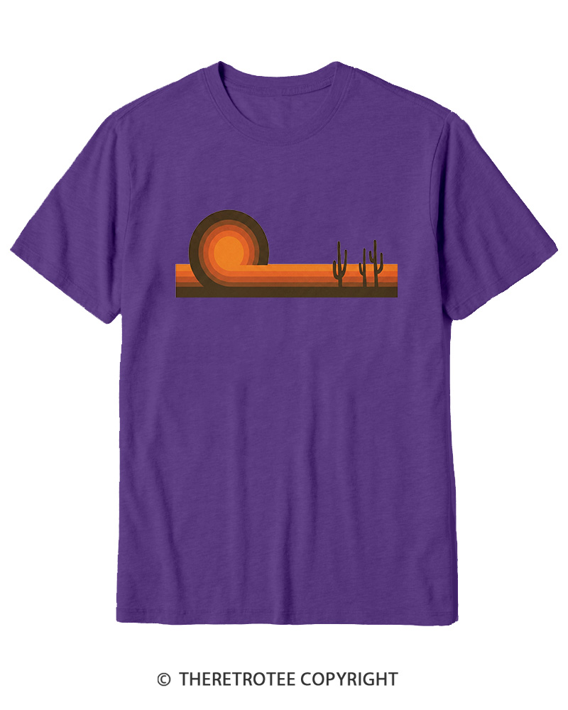 TheRetroTee Desert Horizons 1970s Cotton T-Shirt